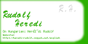 rudolf heredi business card